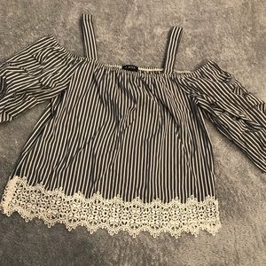 Cold shoulder/off the shoulder top
